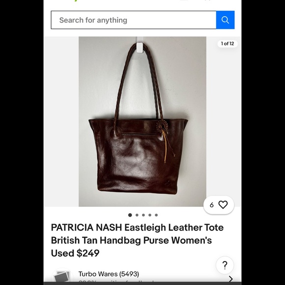 Patricia Nash Deep Red Tote Bag with Textured Material and Spacious Design - Picture 11 of 11